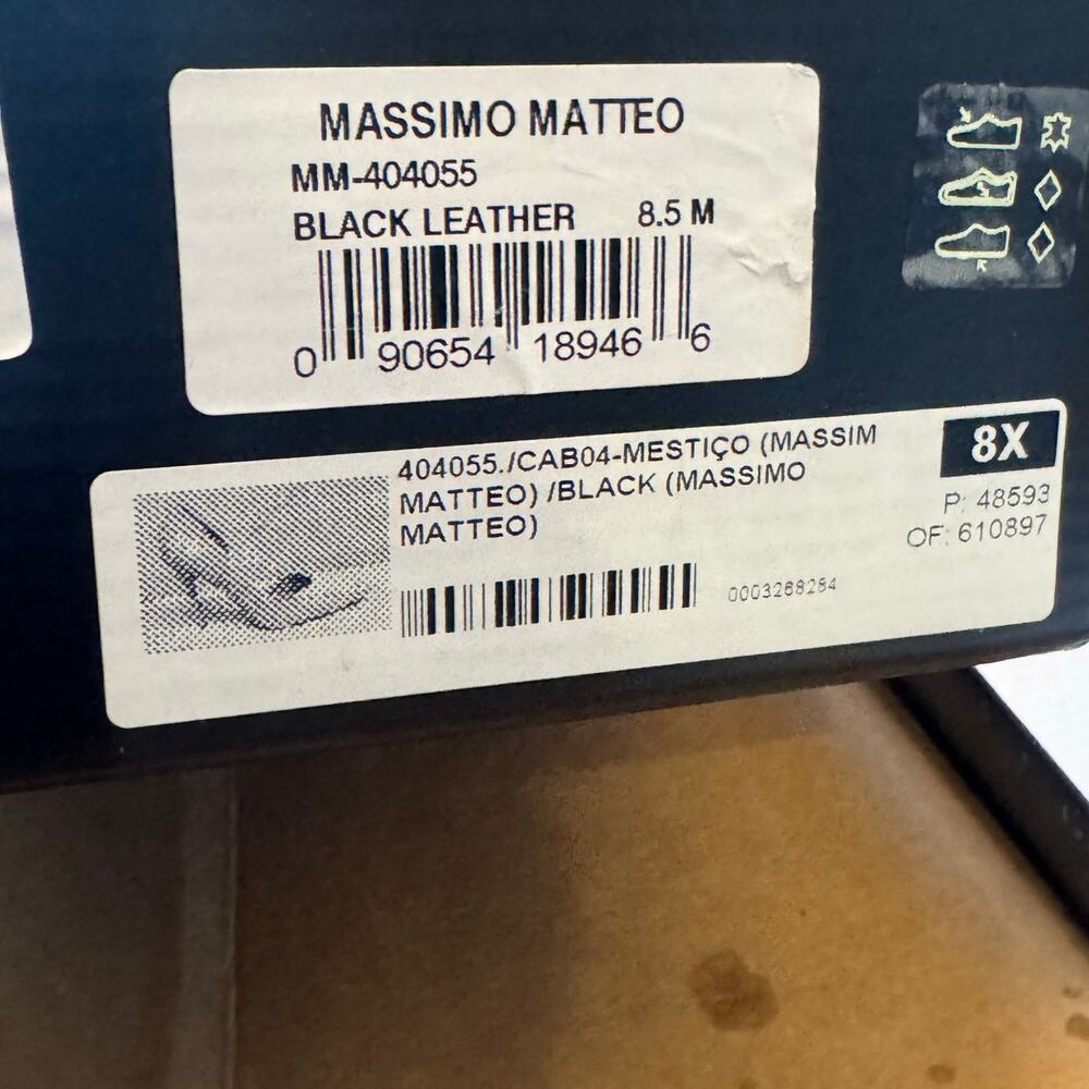 Massimo Matteo Danielle Stiletto Heel Black Leather Women's Heels 8.5M NWB - Picture 9 of 11